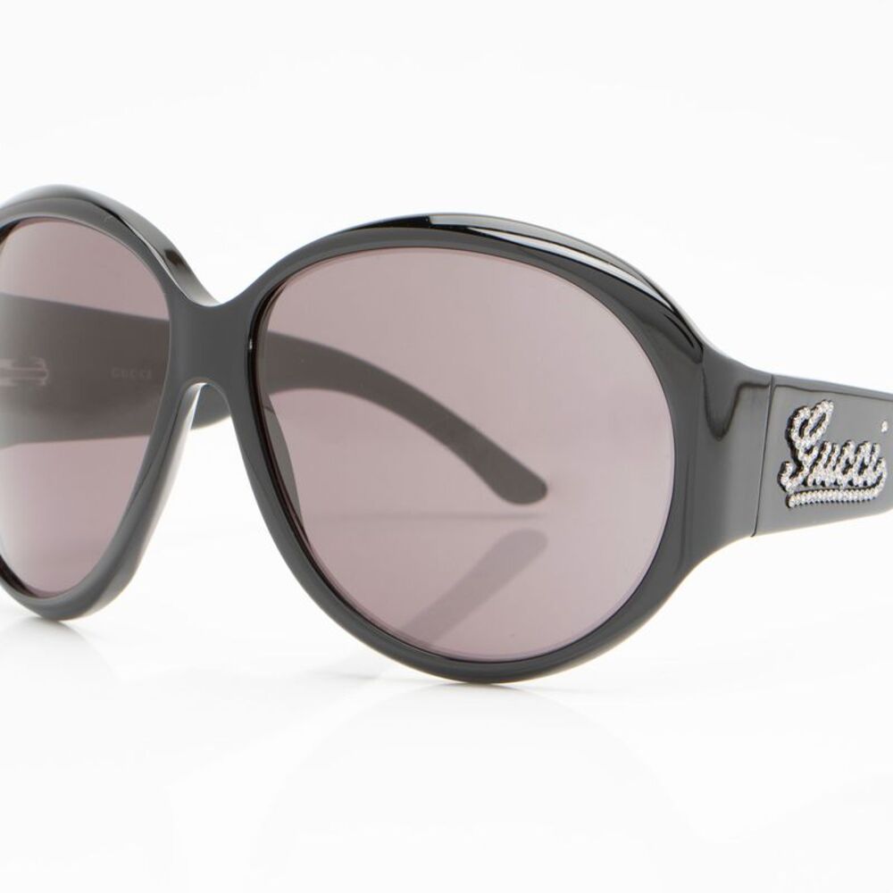 Gucci Vintage Crystal Logo Round Sunglasses - Picture 5 of 5